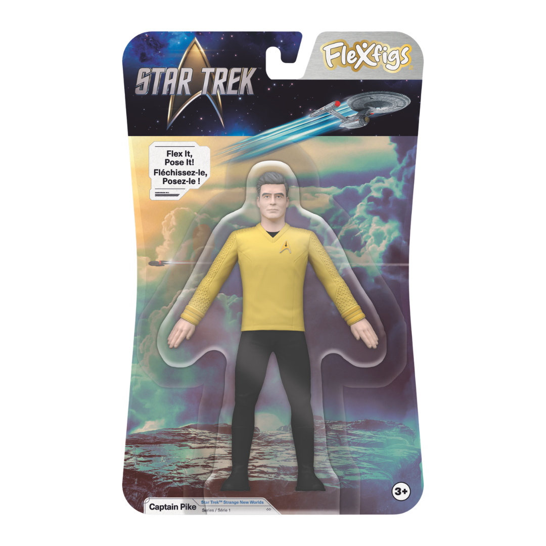 #55029 FlexFigs™ Star Trek™ Captain Pike 5” Bendable Figure.     Min Qty 4